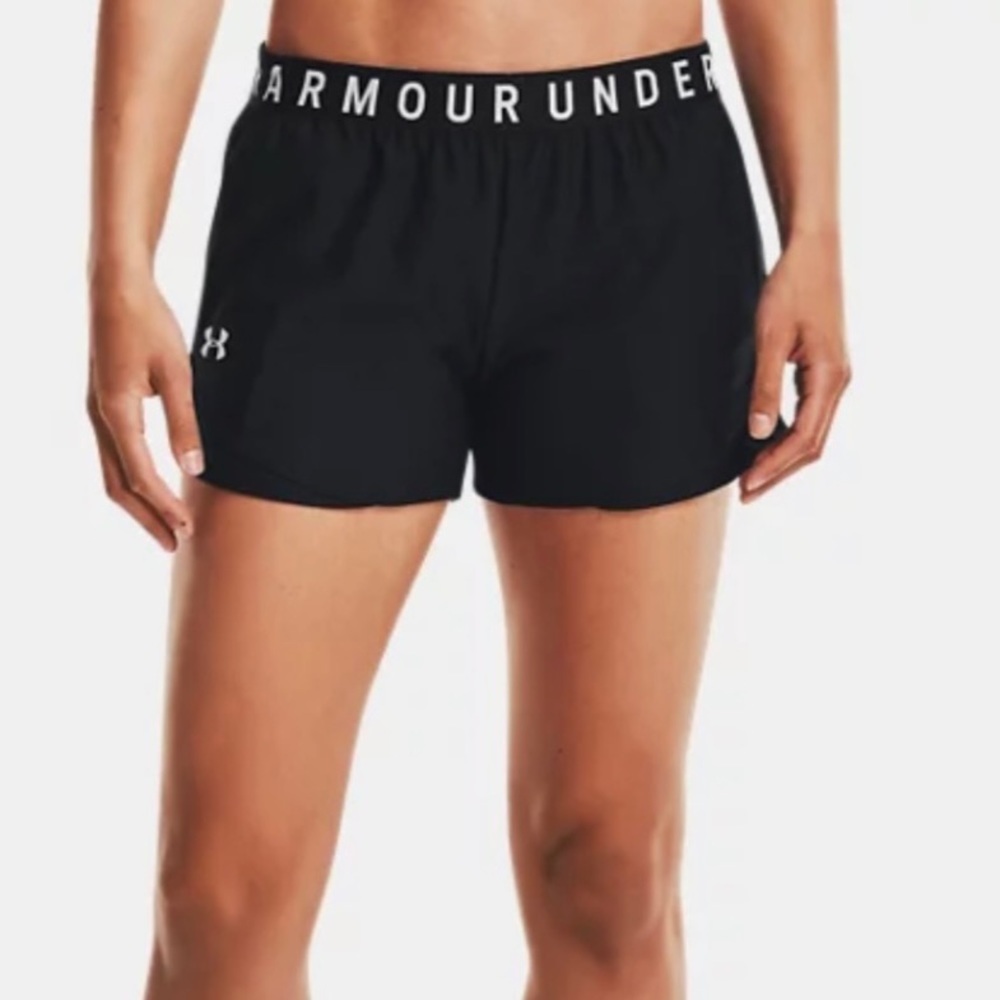Under Armor black running shorts